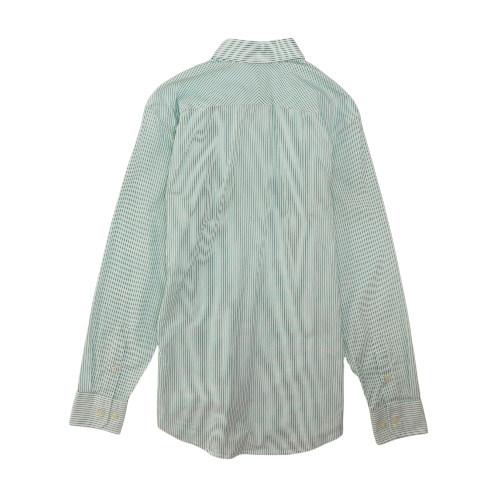 White Striped Long Sleeve Button Down