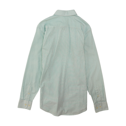 White Striped Long Sleeve Button Down