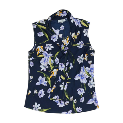 Navy Petite Floral Blouse