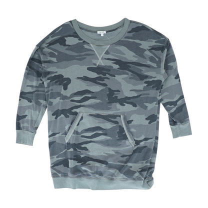 Gray Camo Sweatshirt Pullover