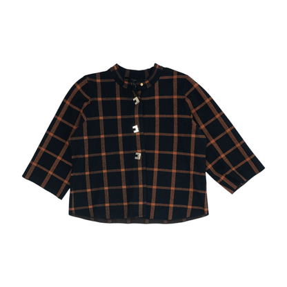 Black Plaid Cardigan Sweater