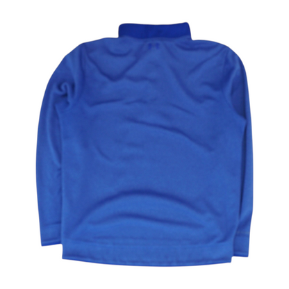Blue Solid 1/4 Zip Pullover