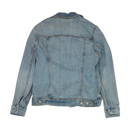 Blue Solid Denim Jacket