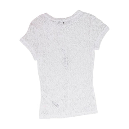 White Misc. Short Sleeve Blouse