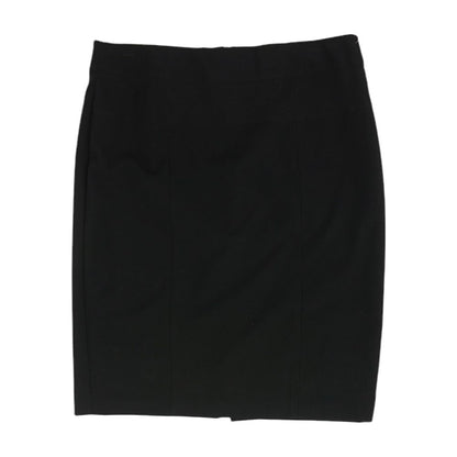 Black Solid Midi Skirt