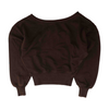Brown Solid Sweatshirt Pullover
