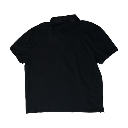 Black Solid Short Sleeve Polo