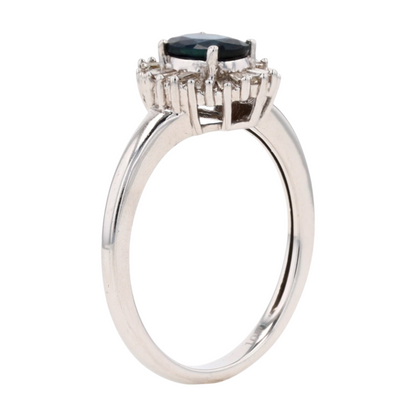 1 ctw 10K White Gold Sapphire Fashion Ring