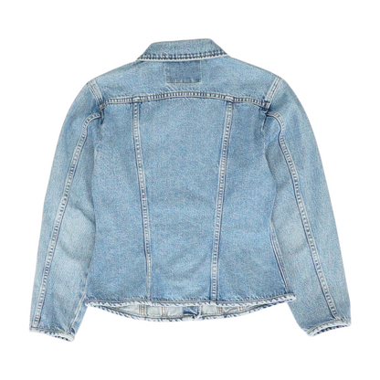 Blue Solid Denim Jacket