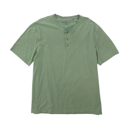 Green Solid Henley T-Shirt