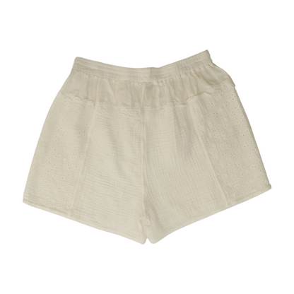 White Solid Chino Shorts