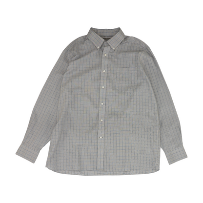 Gray Check Long Sleeve Button Down