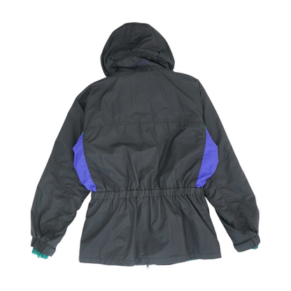 Vintage Black Color Block 2pc Interchange Jacket