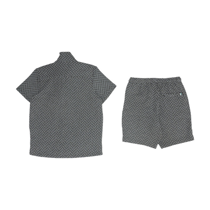 Black Geometric Short Set