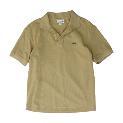 Tan Solid Short Sleeve Polo