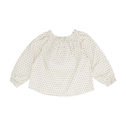 Beige Polka Dot Blouse