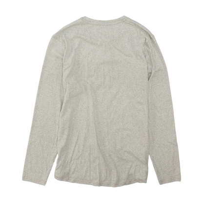 Gray Solid Henley T-Shirt