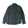 Nike Navy Plaid Flannel Button Down – Image 1