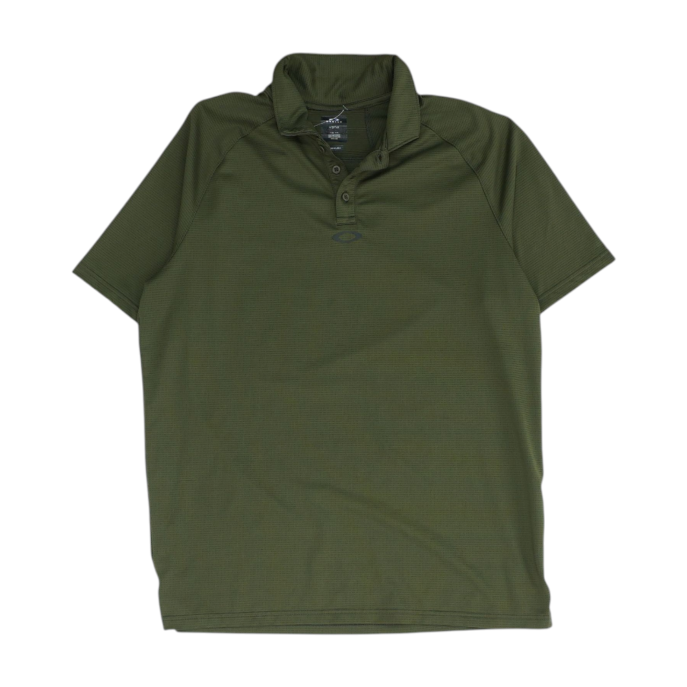 Green Solid Short Sleeve Polo