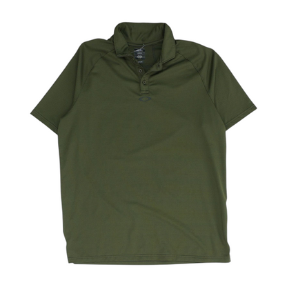 Green Solid Short Sleeve Polo