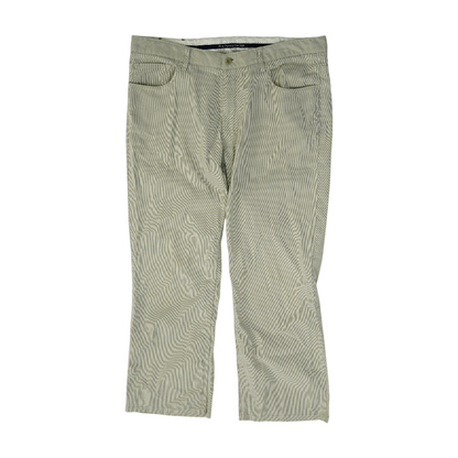 Beige Striped Regular Pants