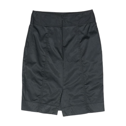 Black Solid Mini Skirt