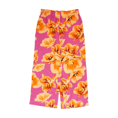 Orange Floral Pants