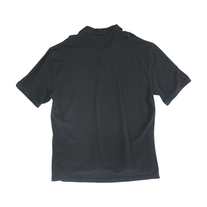Black Solid Short Sleeve Polo