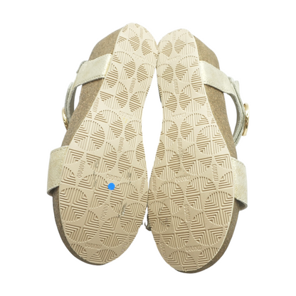 Gold Wedged Sandals