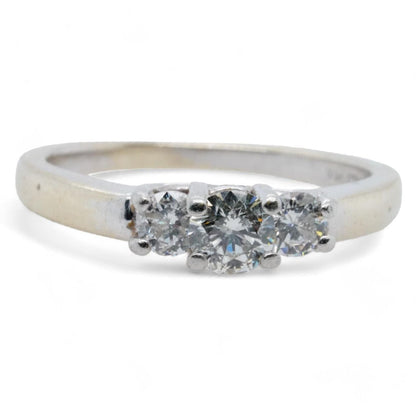 Platinum Three Stone Diamond Engagement Ring