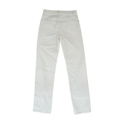 White High Rise Straight Leg Jeans