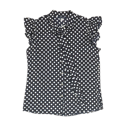 Navy Polka Dot Blouse