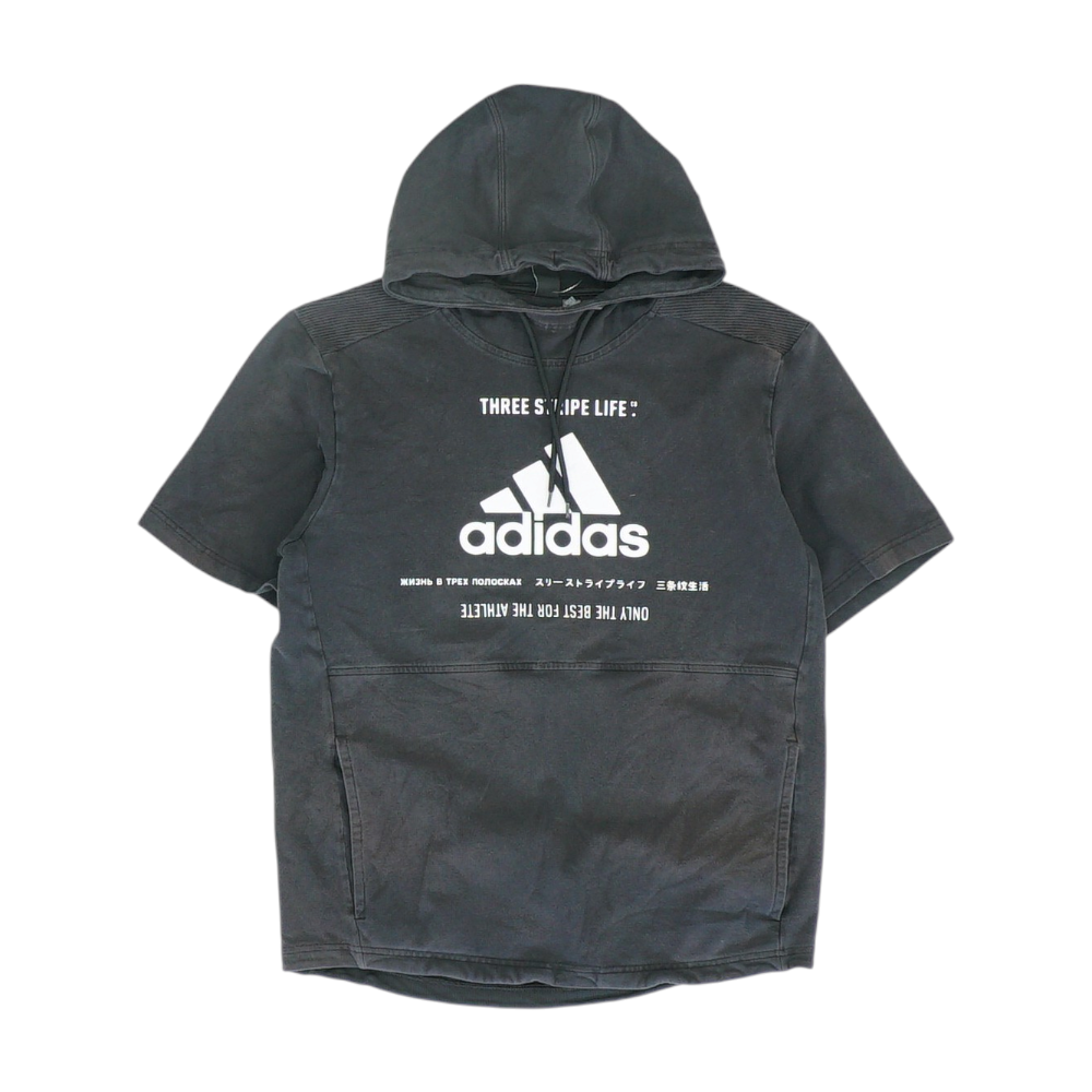 Black Solid Hoodie Pullover