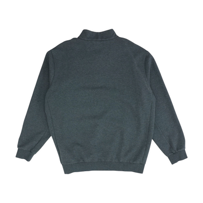 Gray Solid 1/4 Zip Pullover