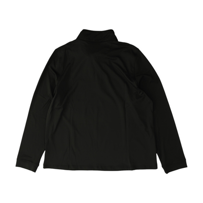 Black Solid 1/4 Zip Pullover
