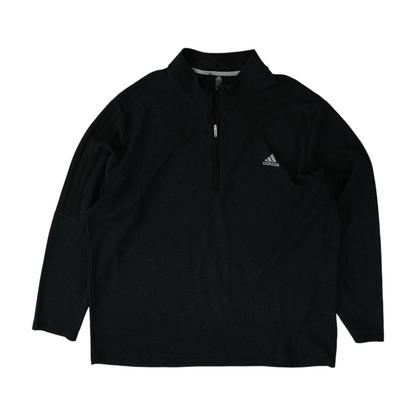 Black Solid 1/4 Zip Pullover