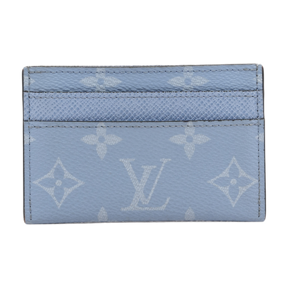Double Card Holder in Sky Blue Monogram Canvas