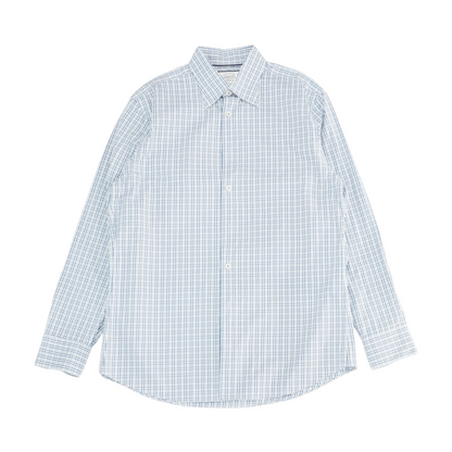 White Check Long Sleeve Button Down