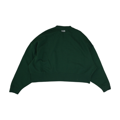 Green Solid Sweatshirt Pullover