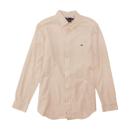 Pink Striped Long Sleeve Button Down