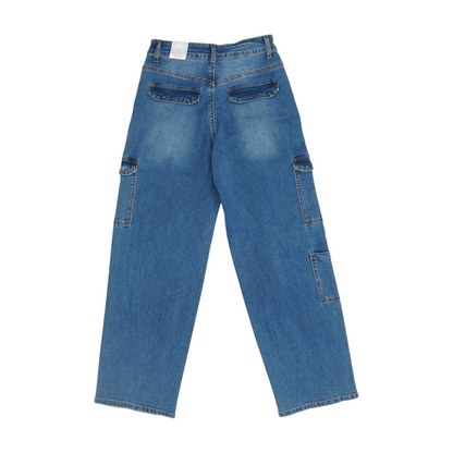 Blue Wide Leg Jeans
