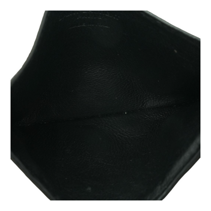 Black Grain De Poudre Card Holder