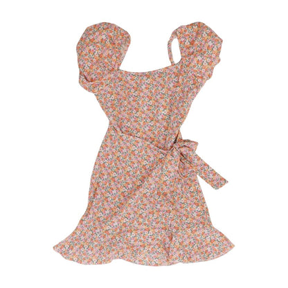 Pink Floral Midi Dress