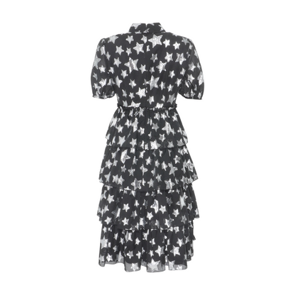 Black Print Midi Dress
