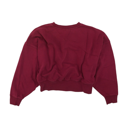 Magenta Solid Sweatshirt Pullover
