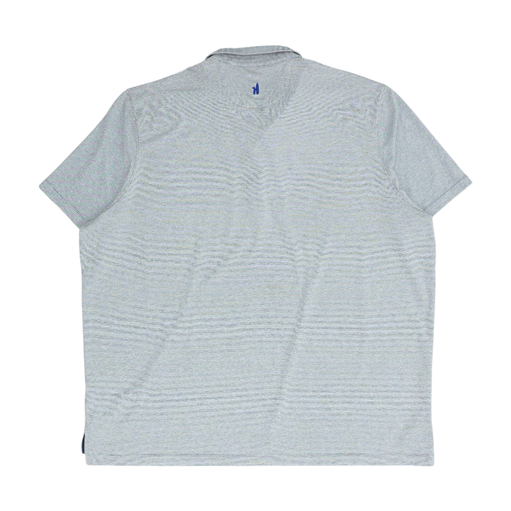 Blue Striped Short Sleeve Polo
