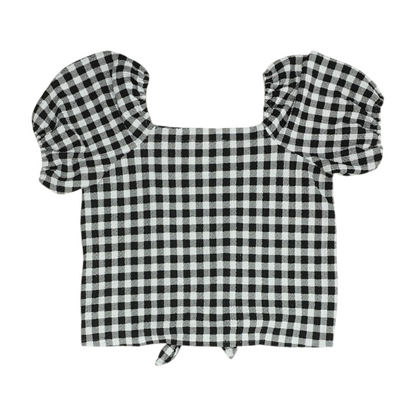 Black Check Blouse