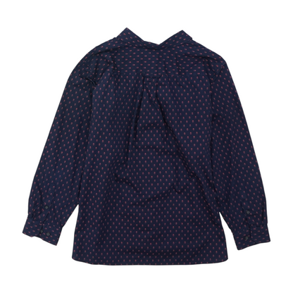 Navy Graphic Button Down