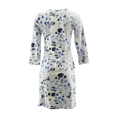 White Graphic Midi Dress