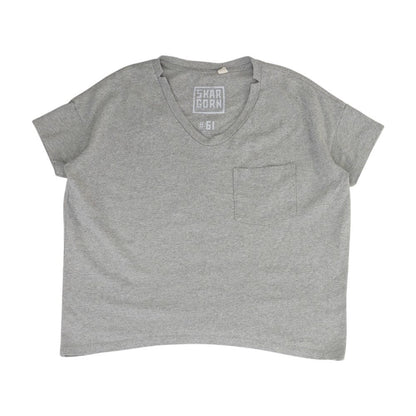 Gray V Neck T-Shirt
